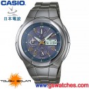 CASIO WVA-510TDJ-9ADF:::太陽能電波時計計時碼錶功能(鈦金屬)<日本北美電波接收>,免運費,刷卡不加價或3期零利率