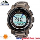 CASIO PRG-200T-7DR:::超薄PRO TREK太陽能專業登山錶(鈦金屬),免運費,刷卡不加價或3期零利率