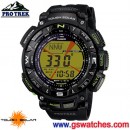 CASIO PRG-240-1BDR:::PRO TREK太陽能專業登山錶,可旋轉錶圈,免運費,刷卡不加價或3期零利率
