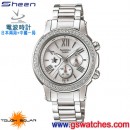 CASIO SHN-7505D-7ADR:::太陽能電波時計Sheen電波時計<日本兩局+中國一局>,免運費,刷卡不加價或3期零利率