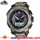 CASIO PRG-510T-7DR:::2011年最新雙顯PRO TREK太陽能專業登山錶[鈦金屬],免運費,刷卡不加價或3期零利率