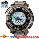 CASIO PRW-2500T-7DR:::PRO TREK太陽能電波時計專業登山錶<6局電波接收>,免運費,刷卡不加價或3期零利率