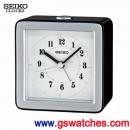 SEIKO QHE082K:::SEIKO 精緻指針型鬧鐘,藍色LED燈,(滑動式秒針),刷卡不加價或3期零利率