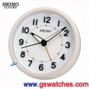 客訂商品,SEIKO QHE087W:::SEIKO指針型鬧鐘(滑動式秒針),漸強式嗶嗶鬧鈴,刷卡不加價或3期零利率