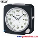 SEIKO QHE095K(公司貨,保固1年):::SEIKO指針型鬧鐘,滑動式秒針,前面鬧鈴設定,專利夜光,刷卡不加價,QHE-095K
