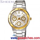 CASIO SHE-3800SG-7ADR(公司貨,保固1年):::Sheen MULTI-HANDS 多重指針,Regular Line經典系列,刷卡不加價或3期零利率,SHE3800SG