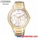 CITIZEN FD2032-55A(公司貨,保固2年):::Eco-Drive光動能時尚女錶,5顆水晶,星期,日期,24小時指針,刷卡或3期零利率,FD203255A