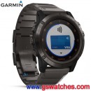 已完售,GARMIN fenix 5x Plus,ALDC石墨灰鈦錶圈搭鈦錶帶(公司貨,保固1年):::多功能運動GPS手錶,搭載地圖,訓練指標,音樂
