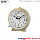SEIKO QHE160W(公司貨,保固1年):::SEIKO指針型鬧鐘,滑動式秒針,嗶嗶聲,貪睡,夜光,燈光,刷卡不加價,QHE-160W