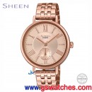 客訂商品,CASIO SHE-3066PG-4AUDF(公司貨,保固1年):::Sheen,時尚女錶,日期,刷卡或3期零利率,SHE3066PG