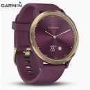 已完售,GARMIN vivomove-hr-sport-berry-gold運動款─ 野莓紫-野莓色矽膠錶帶(小/中)(公司貨,保固1年):::指針智慧腕錶,步數,卡路里,距離,心率,熱血