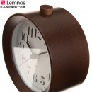 【金響鐘錶】現貨,Lemnos WR09-15 BW,Riki Alarm-BW(公司貨):::Riki,渡辺力氏,指針型鬧鐘,極簡風,木質外殼,靜音,貪睡,燈光,嗶嗶聲鬧鈴,RikiAlarm-BW