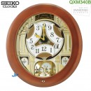 【金響鐘錶】現貨,SEIKO QXM340B(公司貨,保固1年)音樂饗宴:::SEIKO Hi-Fi音樂掛鐘(18首音樂),木質掛鐘,QXM-340B