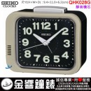 【金響鐘錶】現貨,SEIKO QHK028G(公司貨,保固1年):::SEIKO指針型鬧鐘,滑動式秒針,鈴聲鬧鈴,QHK-028G