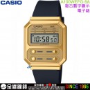 【金響鐘錶】預購,CASIO A100WEFG-9ADF(公司貨,保固1年):::經典電子錶,復古造型設計,1/100碼錶,鬧鈴,A-100WEFG