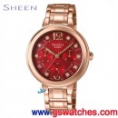 CASIO SHE-3048PG-4AUDR(公司貨,保固1年):::Sheen Cruise Line奢華系列,日期,星期,24小時指針,刷卡不加價或3期零利率,SHE3048PG