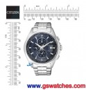 已完售,CITIZEN AT8130-56L(公司貨,保固2年):::Eco-Drive光動能,鈦金屬,全球電波時計,H800,萬年曆,日期星期,碼表計時,藍寶石,AT813056L