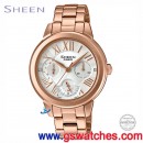 客訂商品,CASIO SHE-3059PG-7AUDR(公司貨,保固1年):::Sheen,時尚女錶,日期,星期,24小時指針,刷卡不加價或3期零利率,SHE3059PG