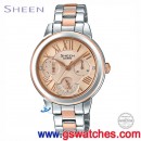 客訂商品,CASIO SHE-3059SPG-9AUDR(公司貨,保固1年):::Sheen,時尚女錶,日期,星期,24小時指針,刷卡不加價或3期零利率,SHE3059SG