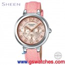 客訂商品,CASIO SHE-3048L-4AUDR(公司貨,保固1年):::Sheen Cruise Line奢華系列,日期,星期,24小時指針,刷卡不加價或3期零利率,SHE3048L