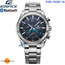 已完售,CASIO EQB-1000D-1ADR(公司貨,保固1年):EDIFICE,太陽能,Bluetooth,智慧藍牙指針錶款,碼錶,兩地時間,EQB1000D