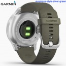 【金響鐘錶】預購,GARMIN vivomove-style-silver-green綠野迷蹤銀(公司貨,保固1年):::指針智慧腕錶,行動支付,多種運動模式,全天候健康監測,vivomovestyl