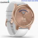 【金響鐘錶】預購,GARMIN vivomove-style-rose-white柔白玫瑰金(公司貨,保固1年):::指針智慧腕錶,行動支付,多種運動模式,全天候健康監測,vivomovestyle