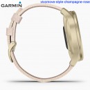 【金響鐘錶】預購,GARMIN vivomove-style-champagne-rose櫻粉鉑砂金(公司貨,保固1年):::指針智慧腕錶,行動支付,多種運動模式,全天候健康監測,vivomovest