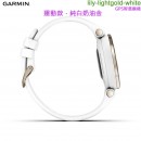 【金響鐘錶】預購,GARMIN lily-creamgold-white 運動款-純白奶油金(公司貨,保固1年):::GPS智慧跑錶,Lily